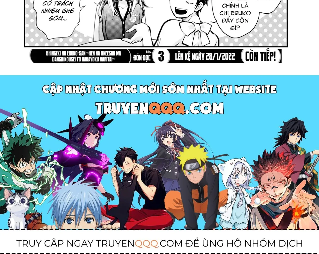 Shingeki No Eroko-San: Hen Na Oneesan Wa Danshi Kousei To Nakayoku Naritai Chap 33 - Next Chap 34