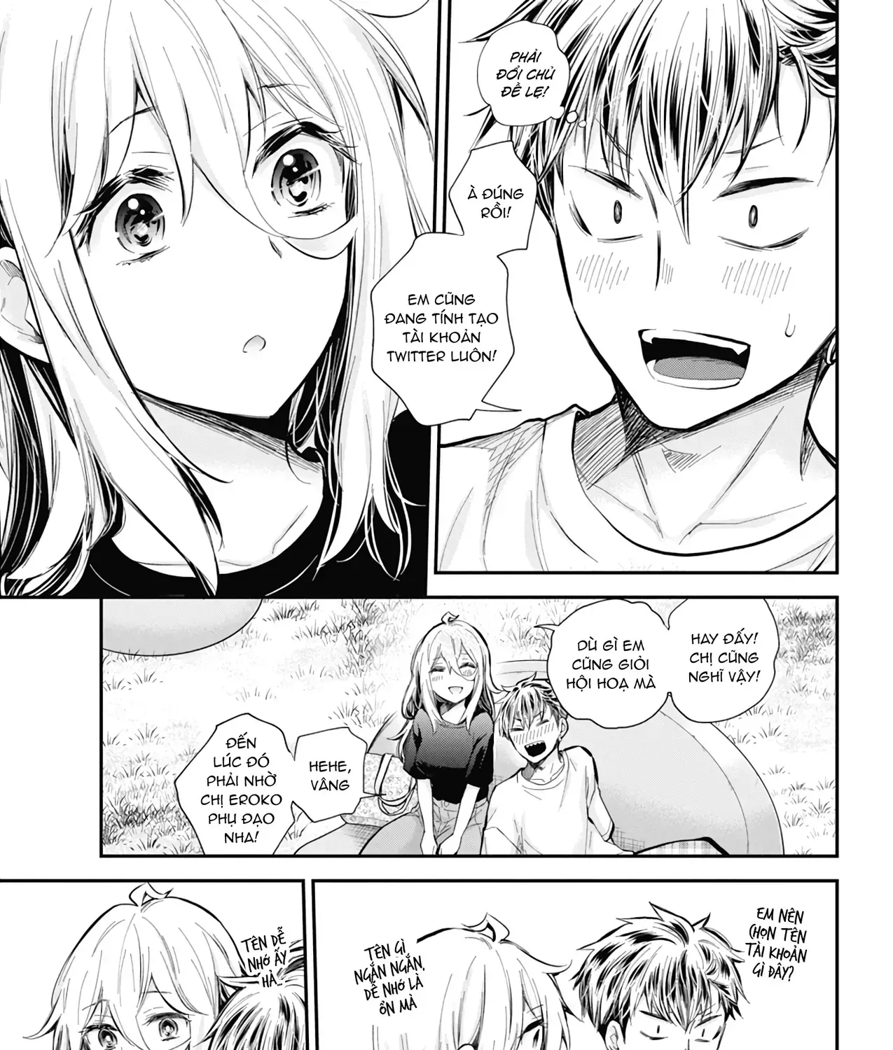 Shingeki No Eroko-San: Hen Na Oneesan Wa Danshi Kousei To Nakayoku Naritai Chap 54 - Next Chap 55