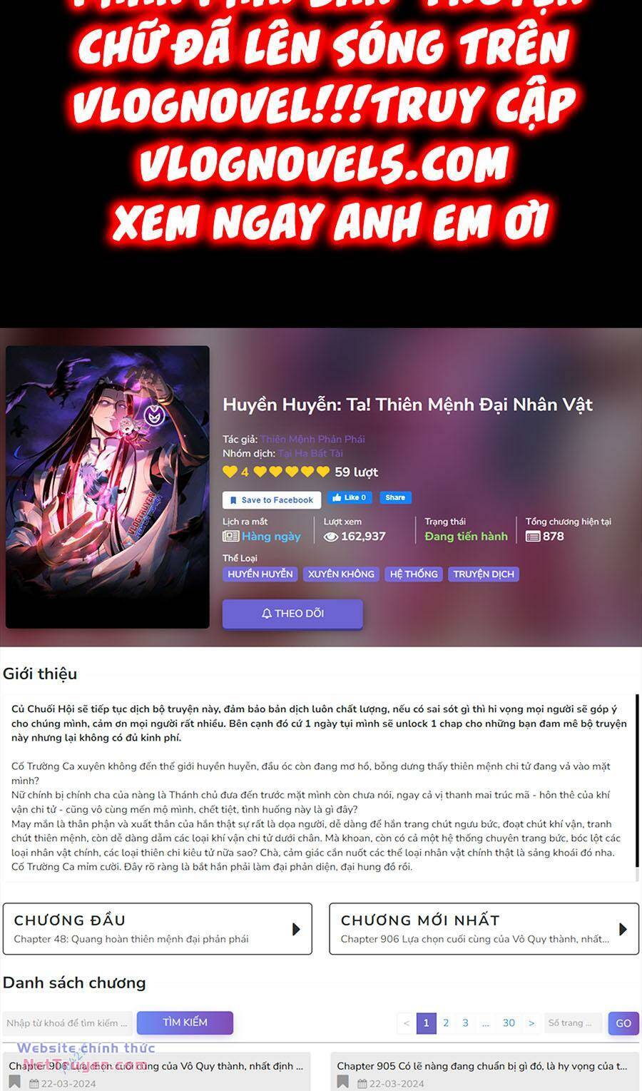 Ta Trời Sinh Đã Là Nhân Vật Phản Diện Chap 163 - Next Chap 164