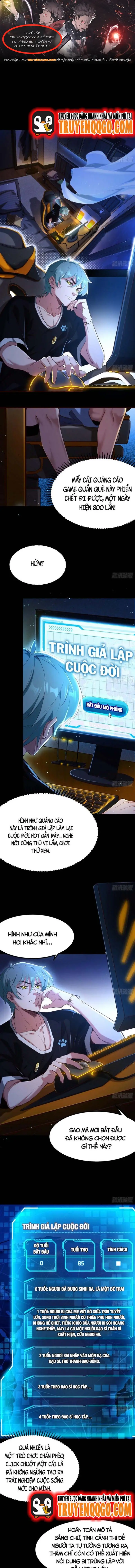 Ta Tu Hành Dựa Vào Máy Mô Phỏng Nhân Sinh Chap 1 - Next Chap 2