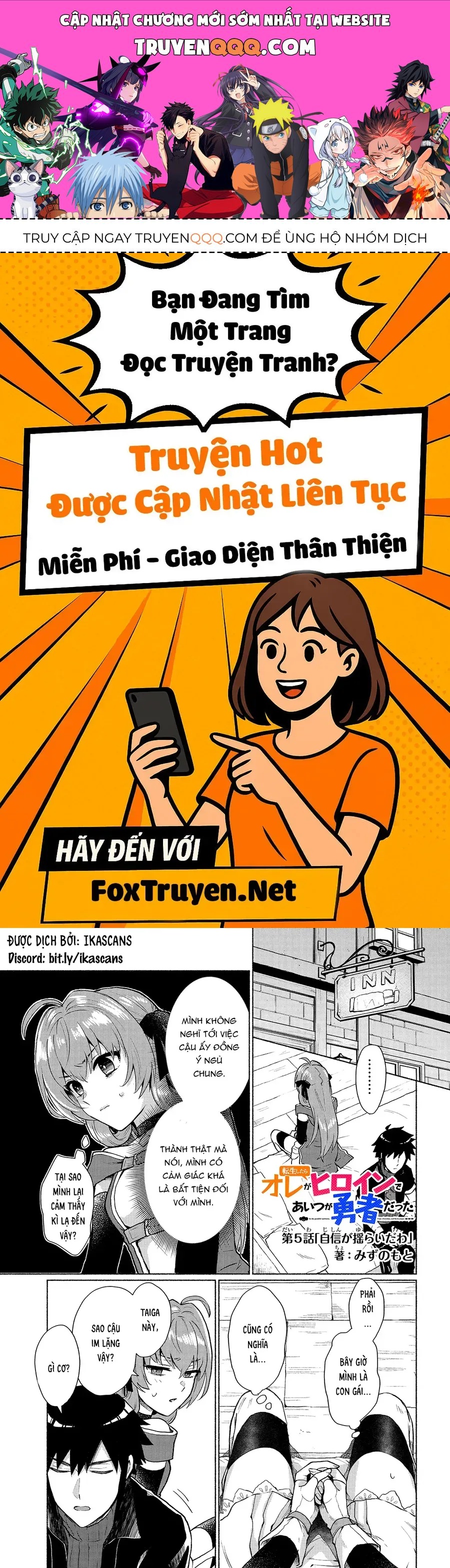 Tensei Shitara Ore Ga Heroine De Aitsu Ga Yuusha Datta Chap 5 - Next Chap 6