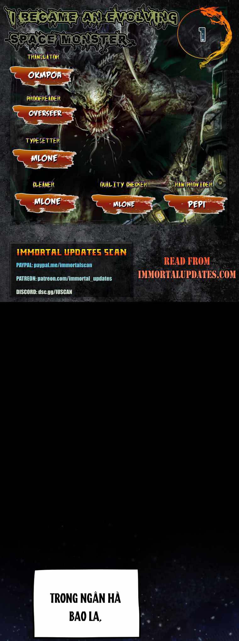 Tôi Đã Trở Thành Quái Vật Không Gian Chap 1 - Next Chap 2