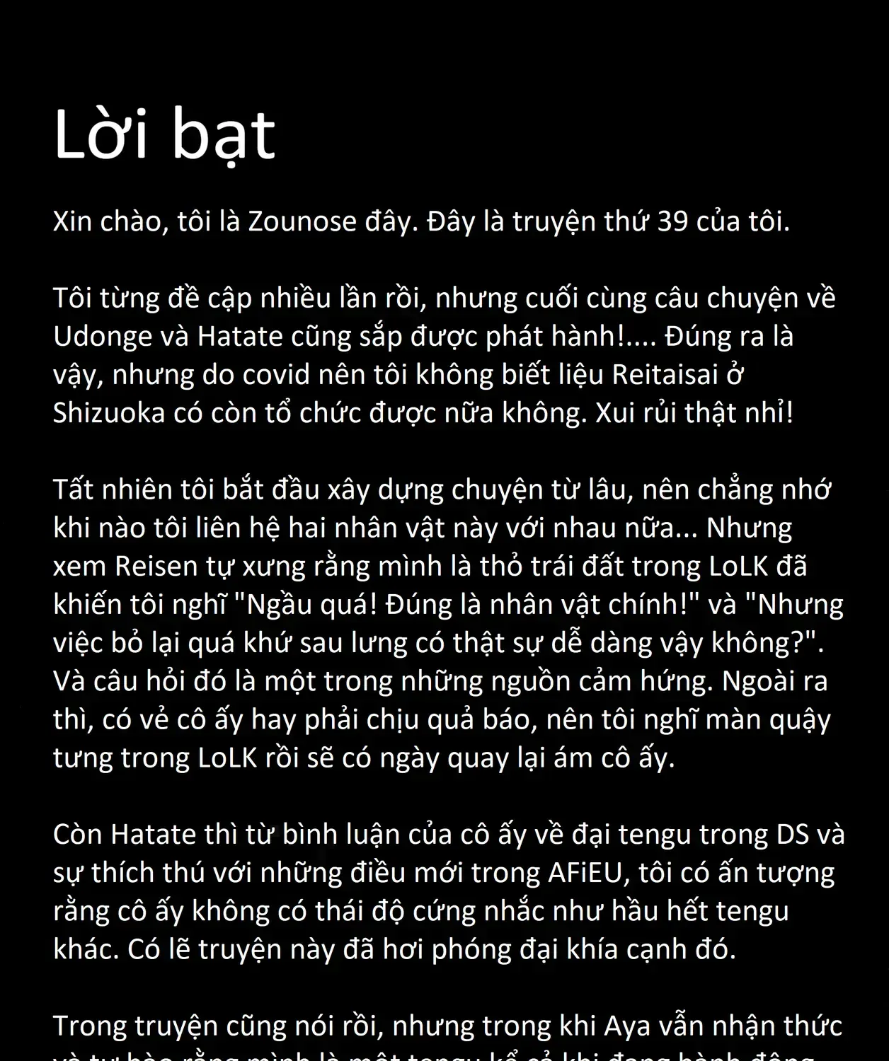 Touhou - Quạ Và Thỏ (Doujinshi) Chap 0 - Next Chap 1