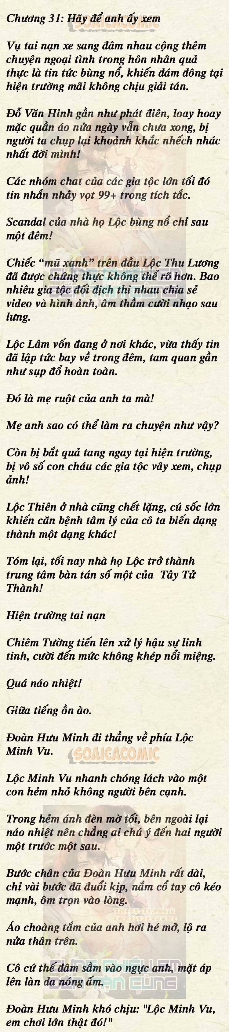 [TRUYỆN CHỮ] Cưng Chiều Em Đến Tận Cùng Chap 31 - Next Chap 32
