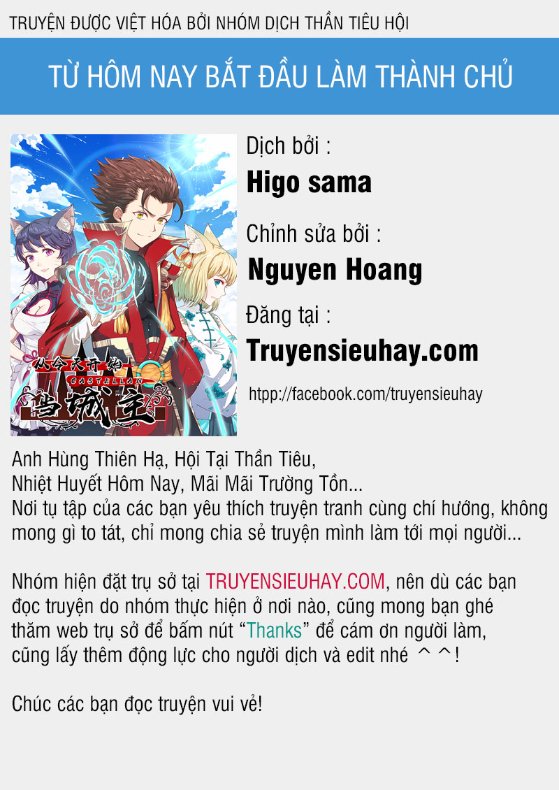 Từ Hôm Nay Bắt đầu Làm Thành Chủ Chap 0 - Next Chap 1
