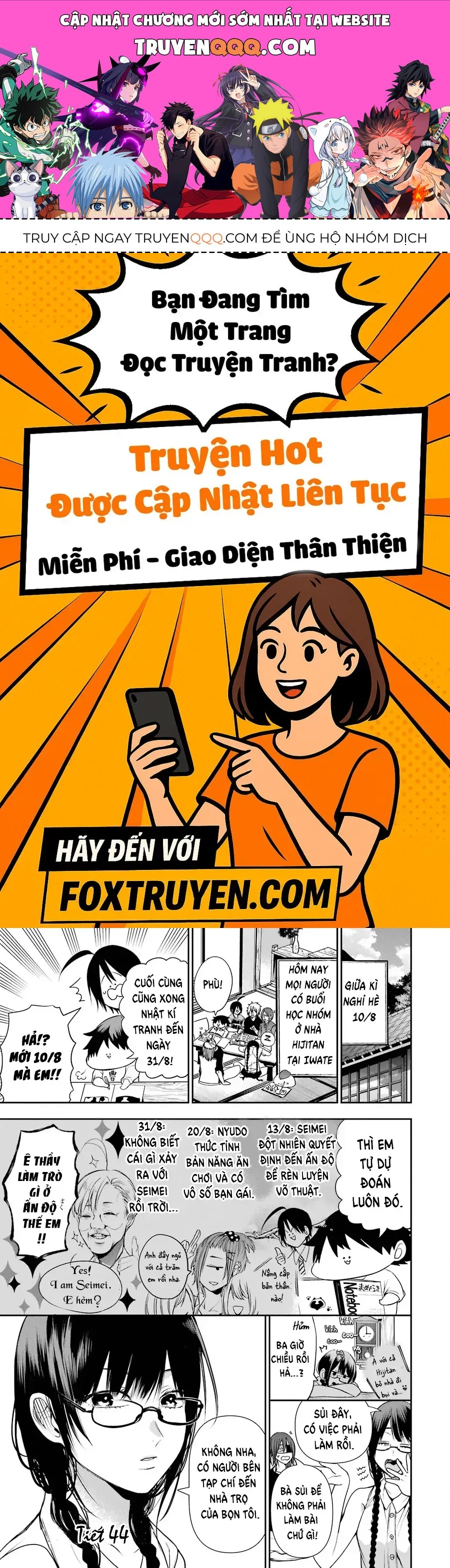 Youkai Gakkou No Seito Hajimemashita! Chap 44 - Next Chap 45